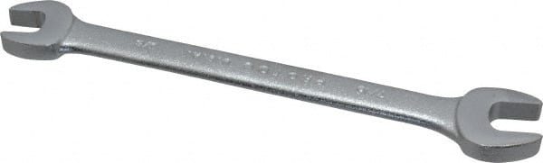Proto - 3/8" x 7/16" Standard Open End Wrench - 5-3/4" OAL, Double End, Satin Finish, 15° Head Angle - Exact Tooling