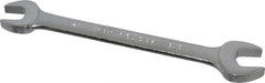 Proto - 1/2" x 9/16" Standard Open End Wrench - 7" OAL, Double End, Satin Finish, 15° Head Angle - Exact Tooling