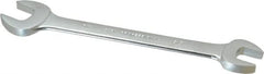Proto - 5/8" x 3/4" Standard Open End Wrench - 8-9/16" OAL, Double End, Satin Finish, 15° Head Angle - Exact Tooling