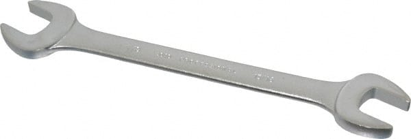 Proto - 13/16" x 7/8" Standard Open End Wrench - 10-1/8" OAL, Double End, Satin Finish, 15° Head Angle - Exact Tooling
