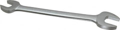 Proto - 1-1/16" x 1-1/4" Standard Open End Wrench - 13-9/16" OAL, Double End, Satin Finish, 15° Head Angle - Exact Tooling