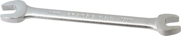 Proto - 10mm x 11mm Standard Open End Wrench - 5-3/4" OAL, Double End, Satin Finish, 15° Head Angle - Exact Tooling
