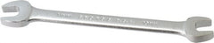 Proto - 10mm x 11mm Standard Open End Wrench - 5-3/4" OAL, Double End, Satin Finish, 15° Head Angle - Exact Tooling