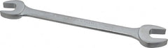 Proto - 16mm x 17mm Standard Open End Wrench - 8-1/8" OAL, Double End, Satin Finish, 15° Head Angle - Exact Tooling