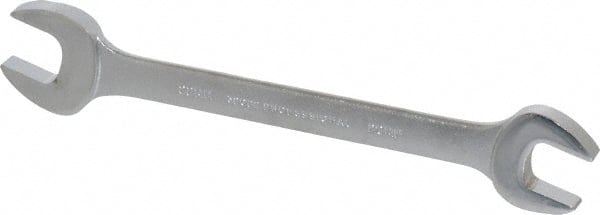 Proto - 20mm x 22mm Standard Open End Wrench - 9-1/2" OAL, Double End, Satin Finish, 15° Head Angle - Exact Tooling