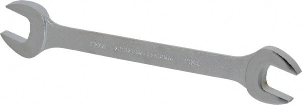 Proto - 21mm x 23mm Standard Open End Wrench - 10-1/8" OAL, Double End, Satin Finish, 15° Head Angle - Exact Tooling