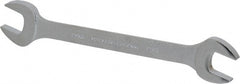 Proto - 21mm x 23mm Standard Open End Wrench - 10-1/8" OAL, Double End, Satin Finish, 15° Head Angle - Exact Tooling