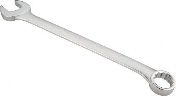 Proto - 2-1/4" 12 Point Offset Combination Wrench - 15° Offset Angle, 29-1/2" OAL, Steel, Satin Finish - Exact Tooling