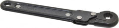 Proto - 3/8", Black Finish, Ratcheting Flare Nut Wrench - 12 Points, 5-7/16" OAL, Steel, Single End Head - Exact Tooling