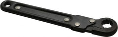 Proto - 7/16", Black Finish, Ratcheting Flare Nut Wrench - 12 Points, 5-7/16" OAL, Steel, Single End Head - Exact Tooling