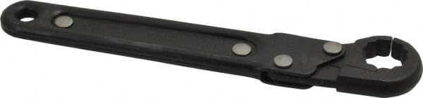 Proto - 1/2", Black Finish, Ratcheting Flare Nut Wrench - 12 Points, 5-7/16" OAL, Steel, Single End Head - Exact Tooling