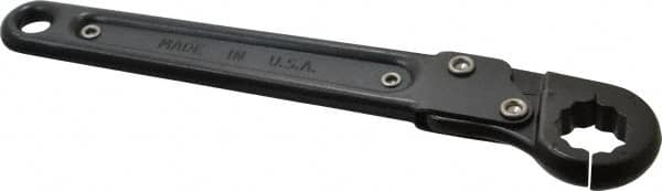Proto - 5/8", Black Finish, Ratcheting Flare Nut Wrench - 12 Points, 7-1/4" OAL, Steel, Single End Head - Exact Tooling