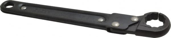 Proto - 3/4", Black Finish, Ratcheting Flare Nut Wrench - 12 Points, 7-1/4" OAL, Steel, Single End Head - Exact Tooling