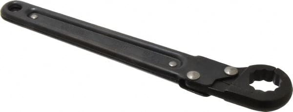 Proto - 13/16", Black Finish, Ratcheting Flare Nut Wrench - 12 Points, 9-3/8" OAL, Steel, Single End Head - Exact Tooling