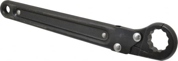 Proto - 7/8", Black Finish, Ratcheting Flare Nut Wrench - 12 Points, 9-3/8" OAL, Steel, Single End Head - Exact Tooling