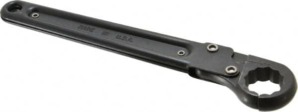 Proto - 15/16", Black Finish, Ratcheting Flare Nut Wrench - 12 Points, 9-3/8" OAL, Steel, Single End Head - Exact Tooling