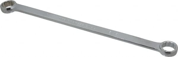 Proto - 15/16" x 1" 12 Point Offset Box Wrench - Double End, 15-1/8" OAL, Steel, Polished Finish, 15° Offset - Exact Tooling