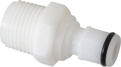 CPC Colder Products - 3/8" Outside Diam, 3/8 NPT, Acetal Push-to-Connect Tube Male Connector - 120 Max psi, White - Exact Tooling