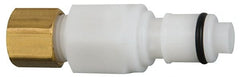 CPC Colder Products - 1/4" Outside Diam, NPT, Acetal Push-to-Connect Tube Male Connector - 120 Max psi, White - Exact Tooling