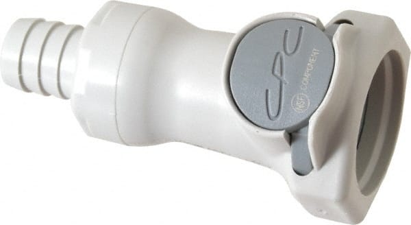 CPC Colder Products - Polypropylene Push-to-Connect Tube Female Connector - 60 Max psi, 1/2" Inside Diam, Gray - Exact Tooling