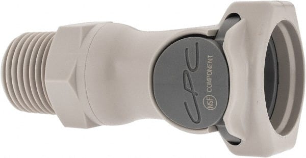 CPC Colder Products - 1/2" Outside Diam, 1/2 NPT, Polypropylene Push-to-Connect Tube Female Connector - 60 Max psi, Gray - Exact Tooling