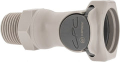 CPC Colder Products - 1/2" Outside Diam, 1/2 NPT, Polypropylene Push-to-Connect Tube Female Connector - 60 Max psi, Gray - Exact Tooling