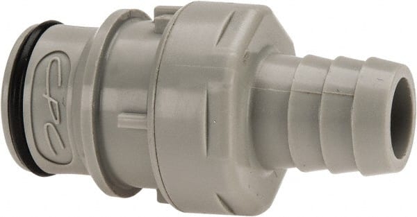 CPC Colder Products - Polypropylene Push-to-Connect Tube Male Connector - 60 Max psi, 1/2" Inside Diam, Gray - Exact Tooling