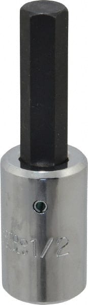 Proto - 1/2" Drive, 1/2" Hex Bit Socket - 3-5/8" OAL, 1-7/8" Bit Length - Exact Tooling