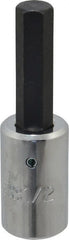 Proto - 1/2" Drive, 1/2" Hex Bit Socket - 3-5/8" OAL, 1-7/8" Bit Length - Exact Tooling