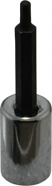 Proto - 3/8" Drive, 1/8" Hex Bit Socket - 2-23/32" OAL, 1-5/8" Bit Length - Exact Tooling
