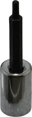 Proto - 3/8" Drive, 1/8" Hex Bit Socket - 2-23/32" OAL, 1-5/8" Bit Length - Exact Tooling