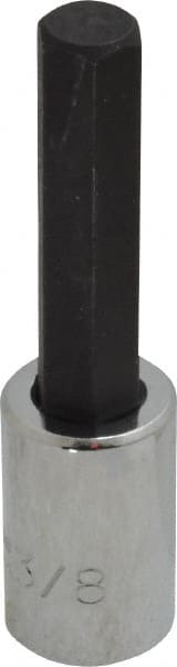 Proto - 3/8" Drive, 3/8" Hex Bit Socket - 2-23/32" OAL, 1-5/8" Bit Length - Exact Tooling