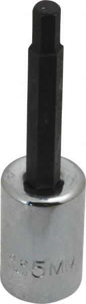 Proto - 3/8" Drive, 5mm Hex Bit Socket - 2-5/8" OAL, 1-5/8" Bit Length - Exact Tooling