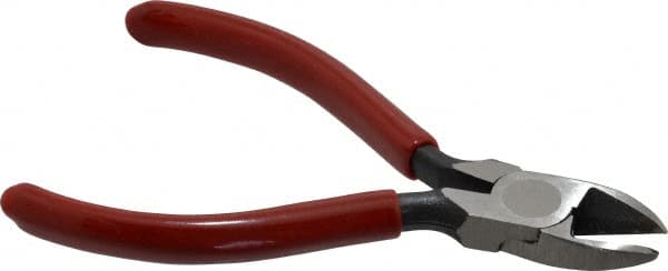 Proto - 4-7/16" OAL, Diagonal Cutter - 9/16" Jaw Length x 9/16" Jaw Width, Oval Head, Plastisol Handle - Exact Tooling