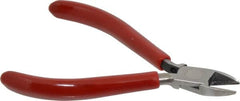 Proto - 4-5/8" OAL, Diagonal Cutter - 13/32" Jaw Length x 7/16" Jaw Width, Oval Head, Plastisol Handle - Exact Tooling