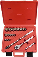 Proto - Socket Sets; Measurement Type: SAE ; Drive Size: 0.5 ; Minimum Size (mm): 5 ; Minimum Size (Inch): 3/16 ; Maximum Size (Inch): 1-1/4 ; Tool Type: Socket Set - Exact Tooling