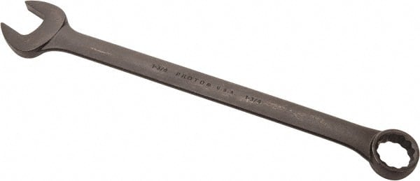 Proto - 1-3/4" 12 Point Offset Combination Wrench - 15° Offset Angle, 25" OAL, Steel, Black Finish - Exact Tooling