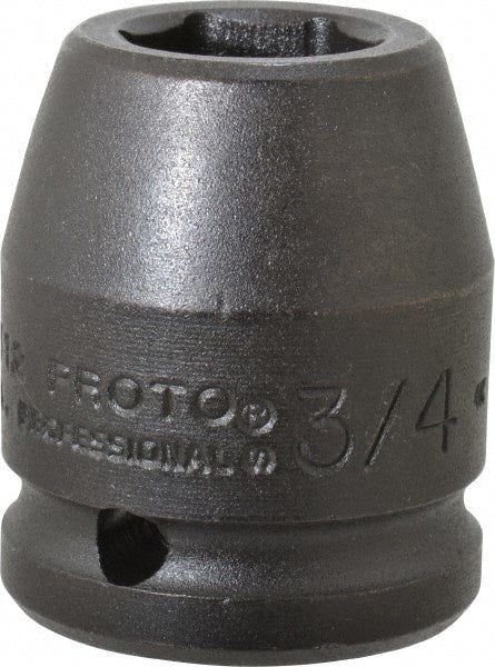 Proto - 3/4" Drive 3/4" Standard Impact Socket - 6 Points, 1-15/16" OAL - Exact Tooling