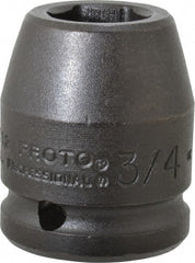 Proto - 3/4" Drive 3/4" Standard Impact Socket - 6 Points, 1-15/16" OAL - Exact Tooling