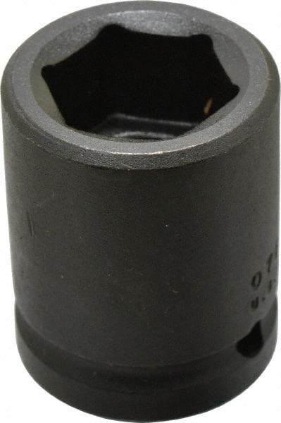 Proto - 3/4" Drive 1" Standard Impact Socket - 6 Points, 2-1/16" OAL - Exact Tooling