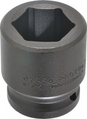 Proto - 3/4" Drive 1-1/4" Standard Impact Socket - 6 Points, 2-3/16" OAL - Exact Tooling