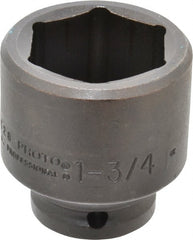 Proto - 3/4" Drive 1-3/4" Standard Impact Socket - 6 Points, 2-5/8" OAL - Exact Tooling