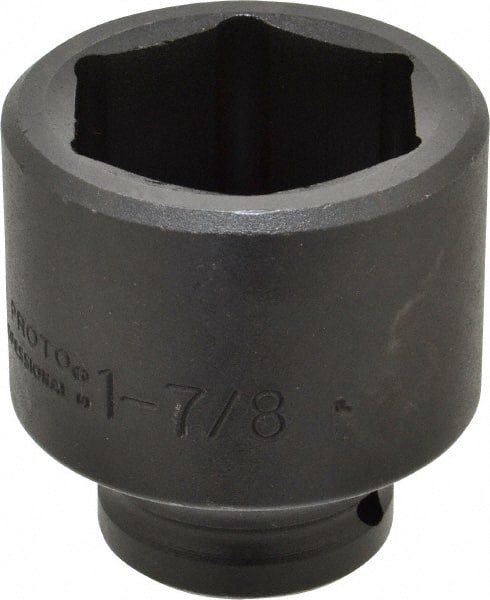 Proto - 3/4" Drive 1-7/8" Standard Impact Socket - 6 Points, 2-13/16" OAL - Exact Tooling