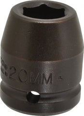 Proto - 3/4" Drive 20mm Standard Impact Socket - 6 Points, 1-59/64" OAL - Exact Tooling