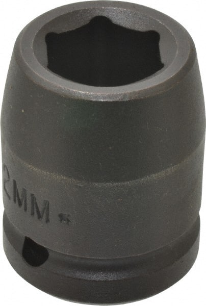 Proto - 3/4" Drive 22mm Standard Impact Socket - 6 Points, 2" OAL - Exact Tooling