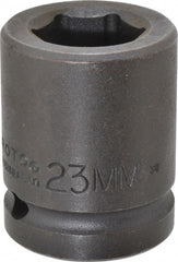 Proto - 3/4" Drive 23mm Standard Impact Socket - 6 Points, 2" OAL - Exact Tooling