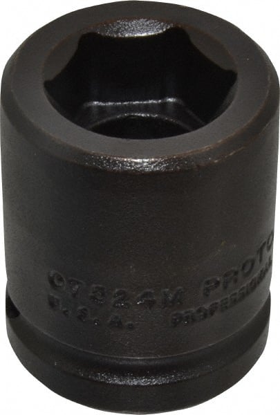 Proto - 3/4" Drive 24mm Standard Impact Socket - 6 Points, 2" OAL - Exact Tooling