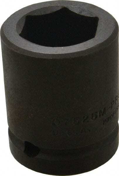 Proto - 3/4" Drive 25mm Standard Impact Socket - 6 Points, 2" OAL - Exact Tooling