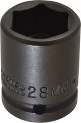 Proto - 3/4" Drive 28mm Standard Impact Socket - 6 Points, 2-3/64" OAL - Exact Tooling