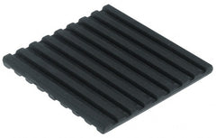 Mason Ind. - 6" Long x 6" Wide x 3/8" Thick, 6" Diam, Neoprene, Machinery Leveling Pad & Mat - 1,000 Lb Max Load, Black - Exact Tooling